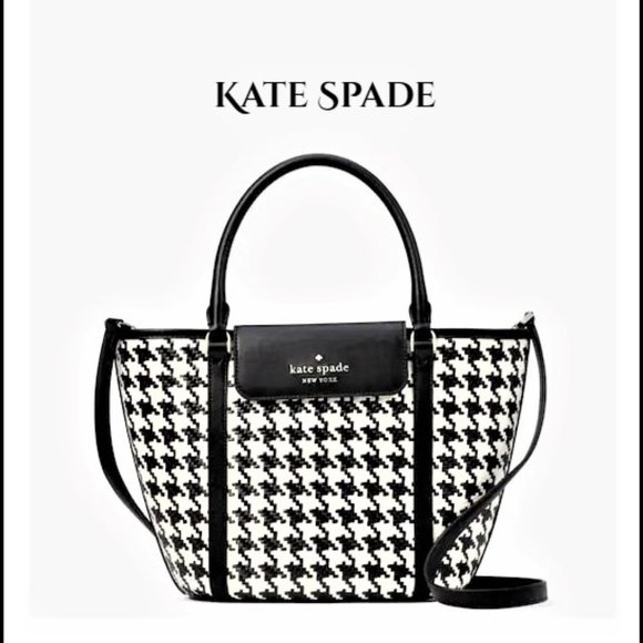 kate spade Handbags - 70% OFF Nwt Kate Spade Cruise Houndstooth Medium Tote & Crossbody
